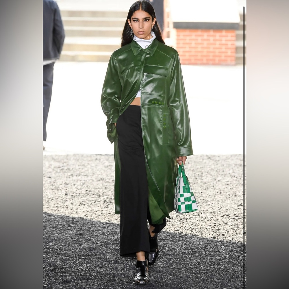 3.1 Phillip Lim Acetate Trench - S, Emerald Green